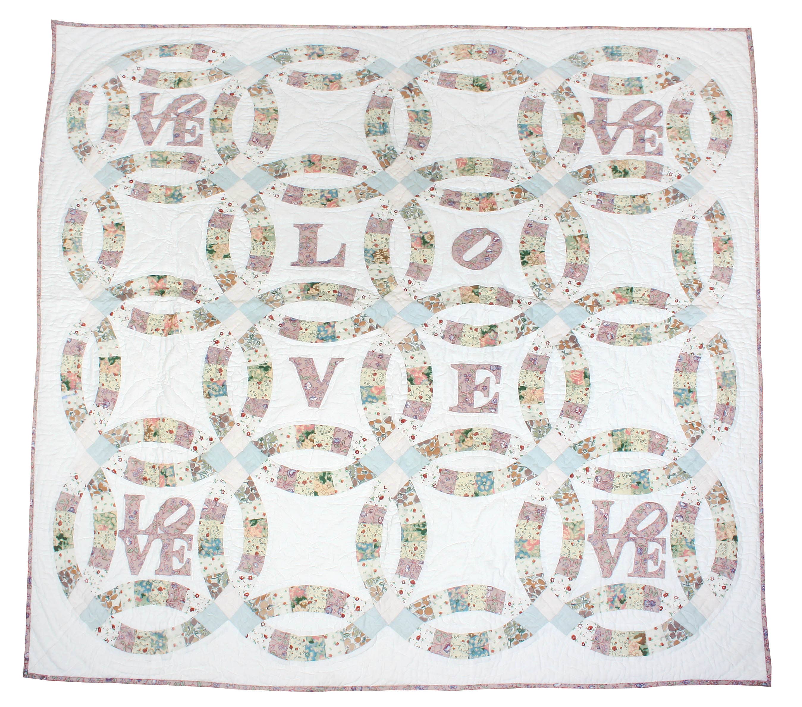 LOVE106-QUILT-CRIB/THROW/WH