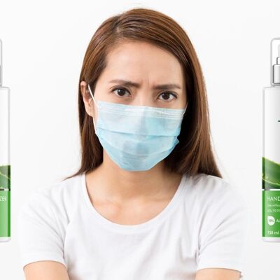 Hygiene package 2x sanitizer and 50 medical masks