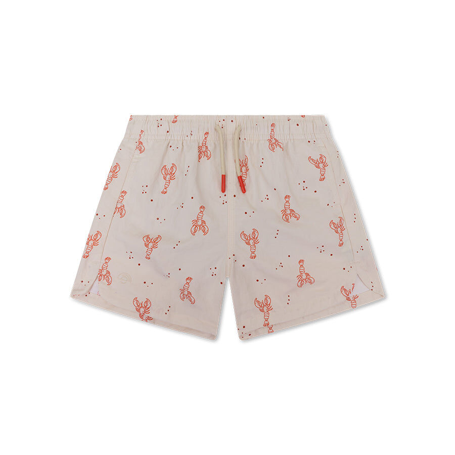Bañador corto - Beige/Rojo - Little Lobster