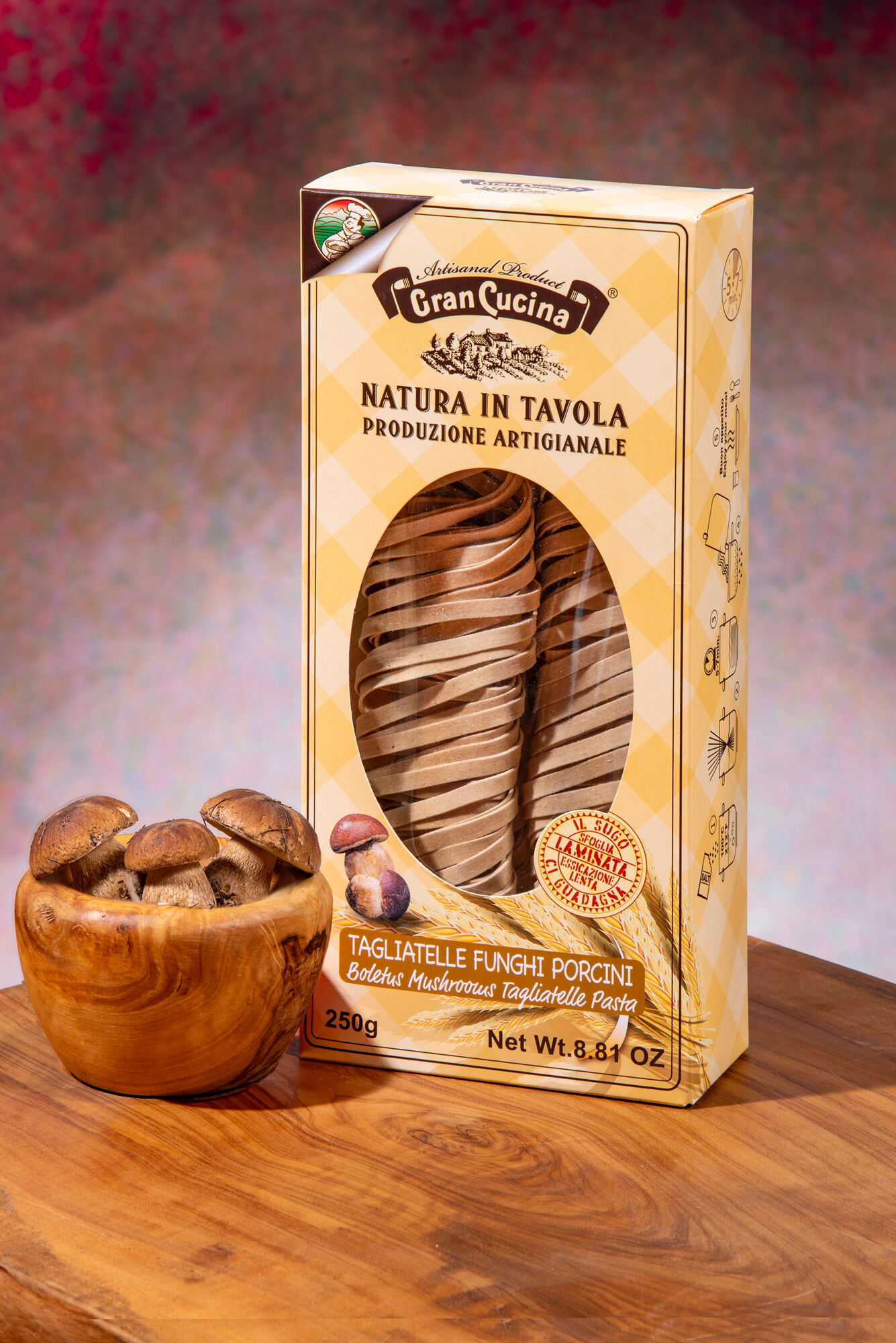 Tagliatelle with Porcini Mushrooms, 250g Case