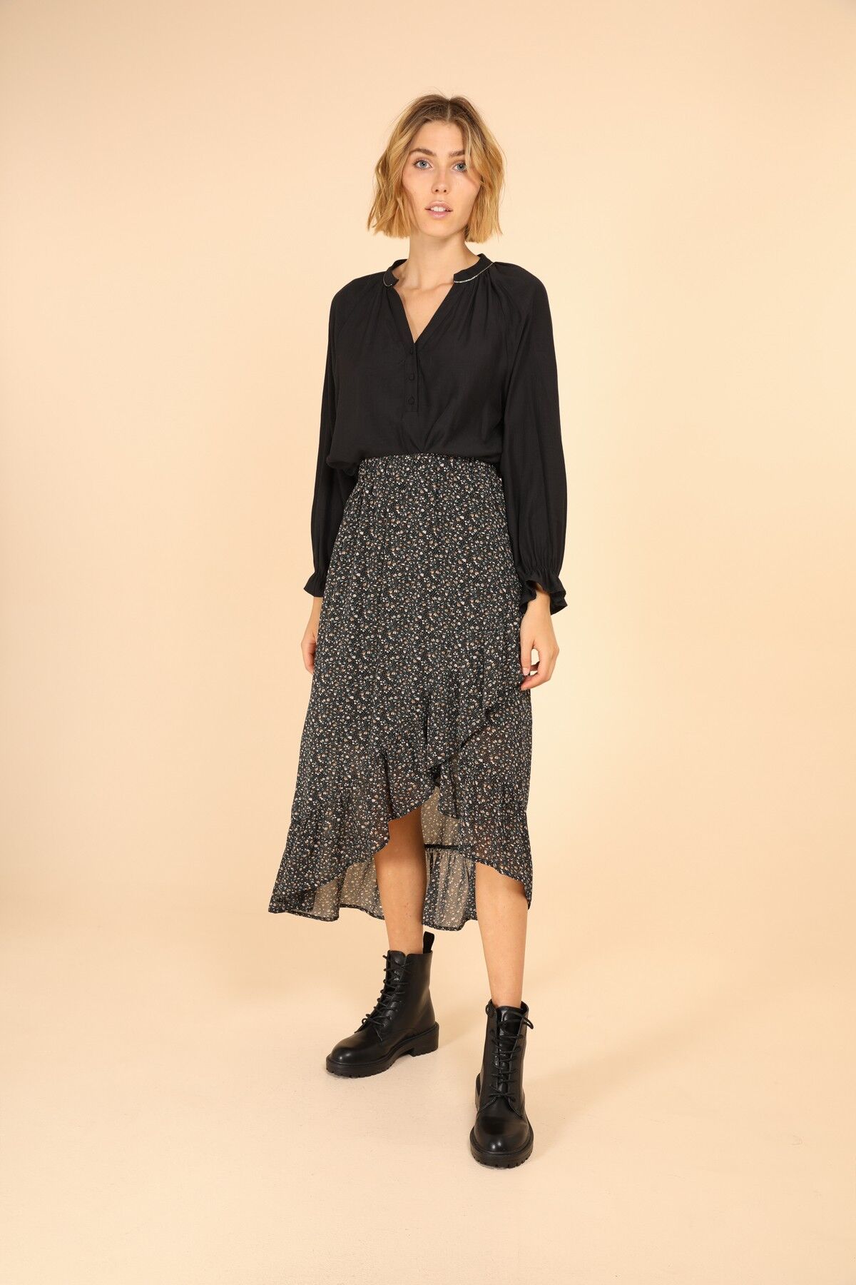 Blusa CORALINE nera S/M/L