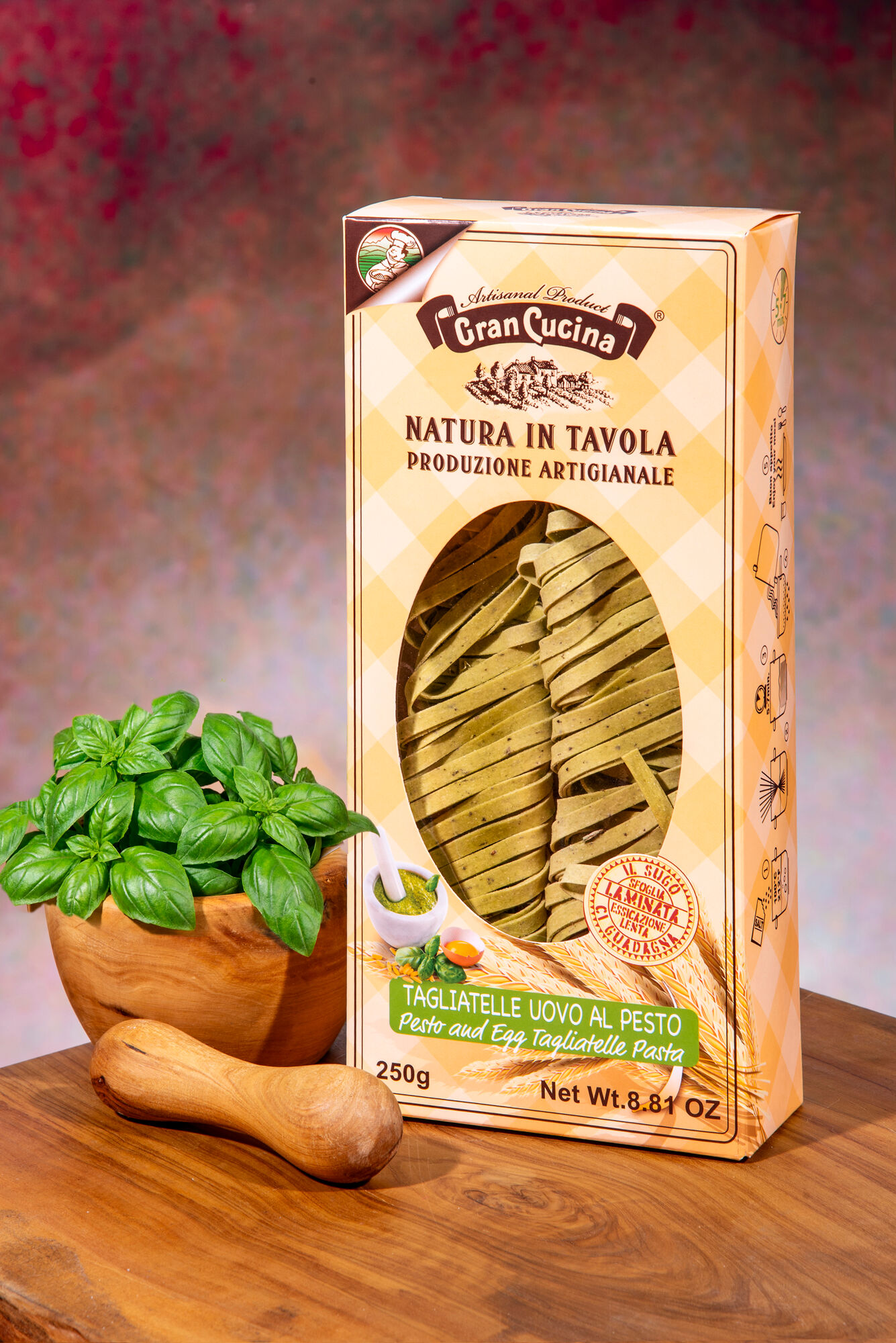 Egg Tagliatelle with Pesto 250g Case