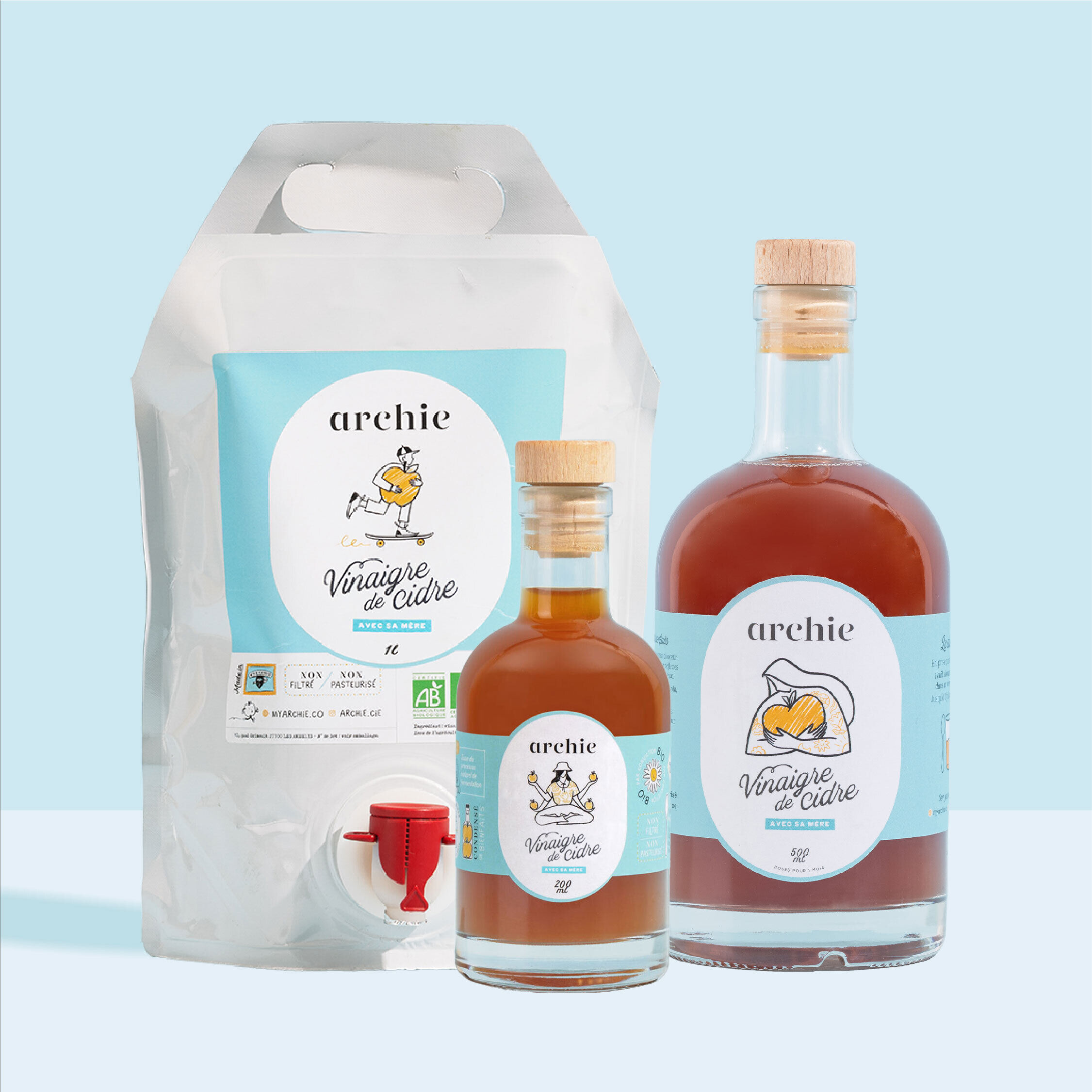 BEST-SELLER PACK 100% ORGANIC APPLE CIDER VINEGAR · 3 sizes