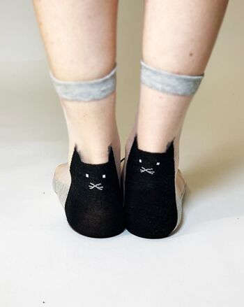 Be a Cat Back Gris - la chaussette en voile ultra-résistant - Parfait pour Fête des Mères 2024 3