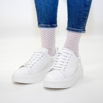 Be Trendy - White, la chaussette en voile ultra-résistant 2