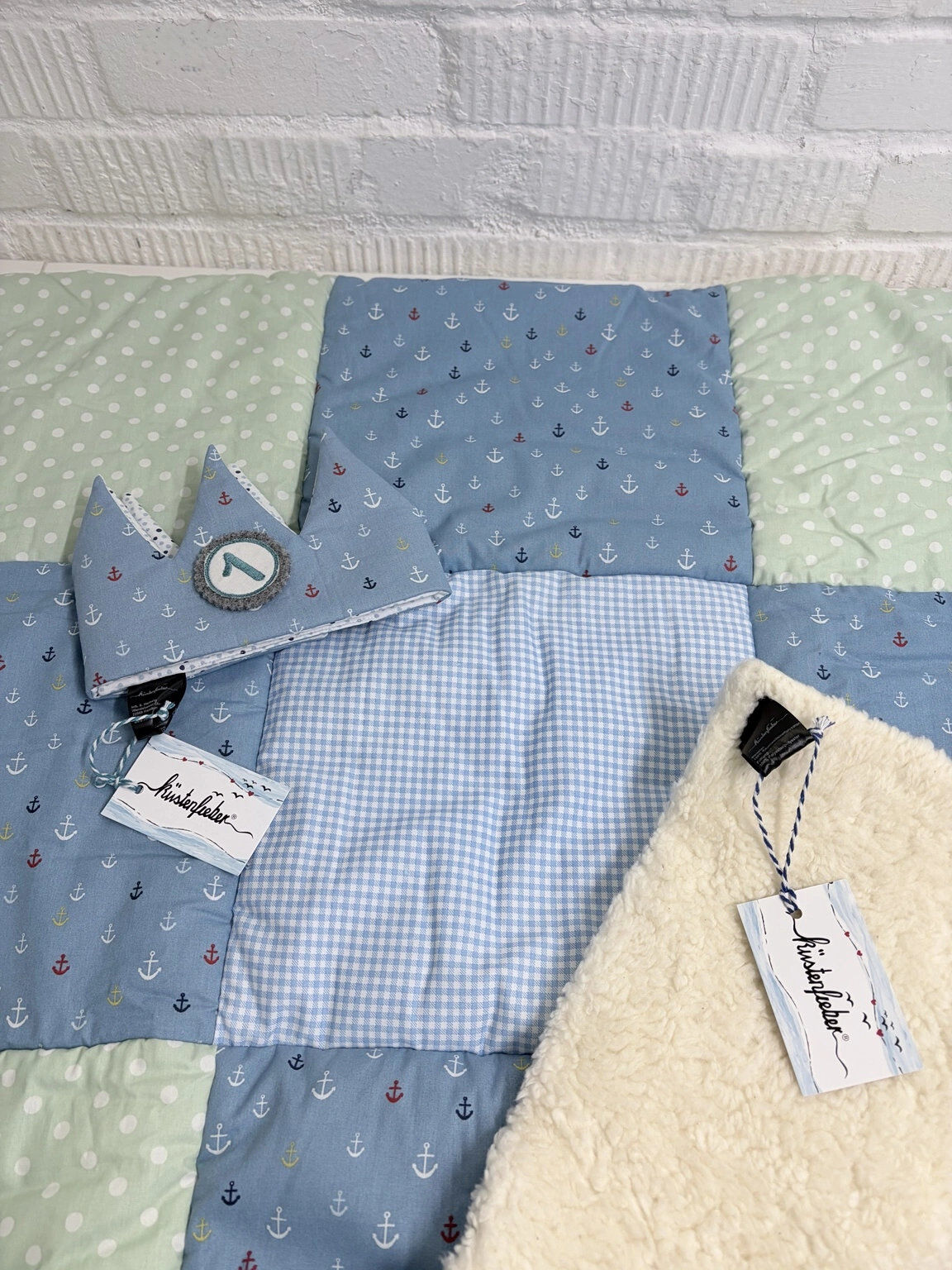 Anchor Blue Playmat – Baby Blanket, 100% Cotton