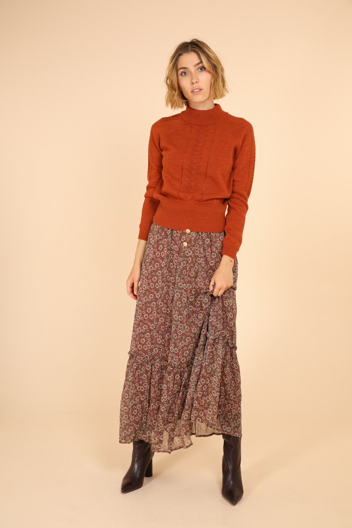 PAMPA maglia mattone taglia S