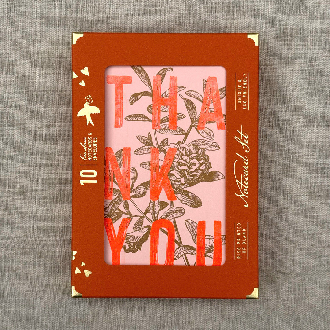 Notecard Set / Typo / Thank you / Premium Gmund paper