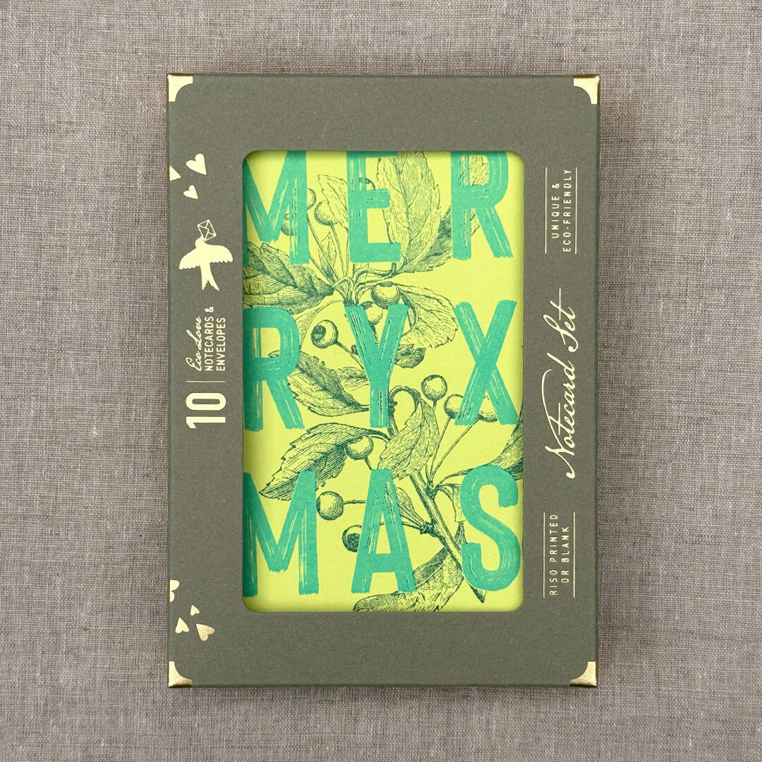 Notecard Set / Typography / Xmas / Premium Gmund Paper
