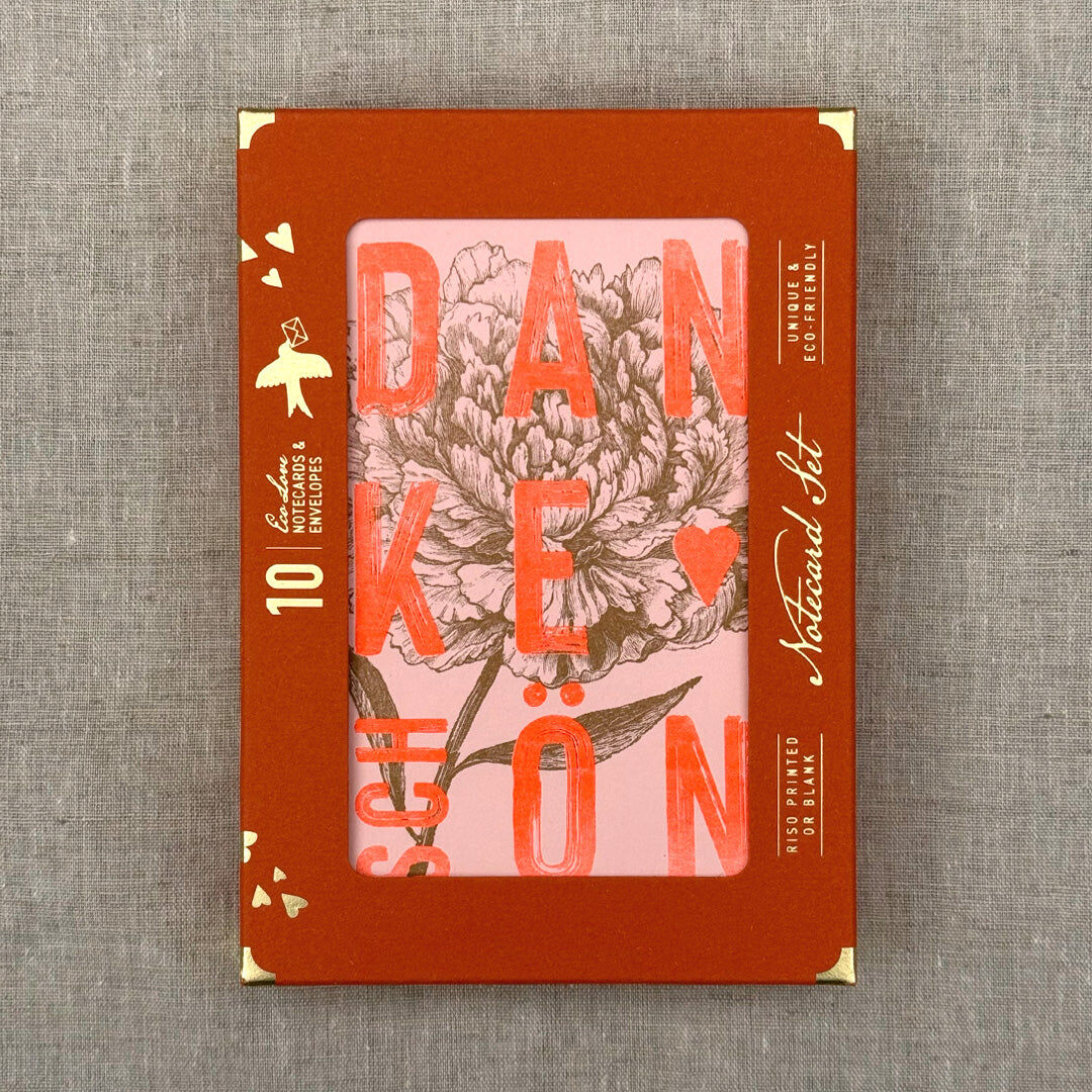Notecard Set / Typography / Thank You / Premium Gmund Paper