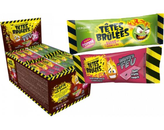 Display of 300 Sour Patch Kids Fire Bar