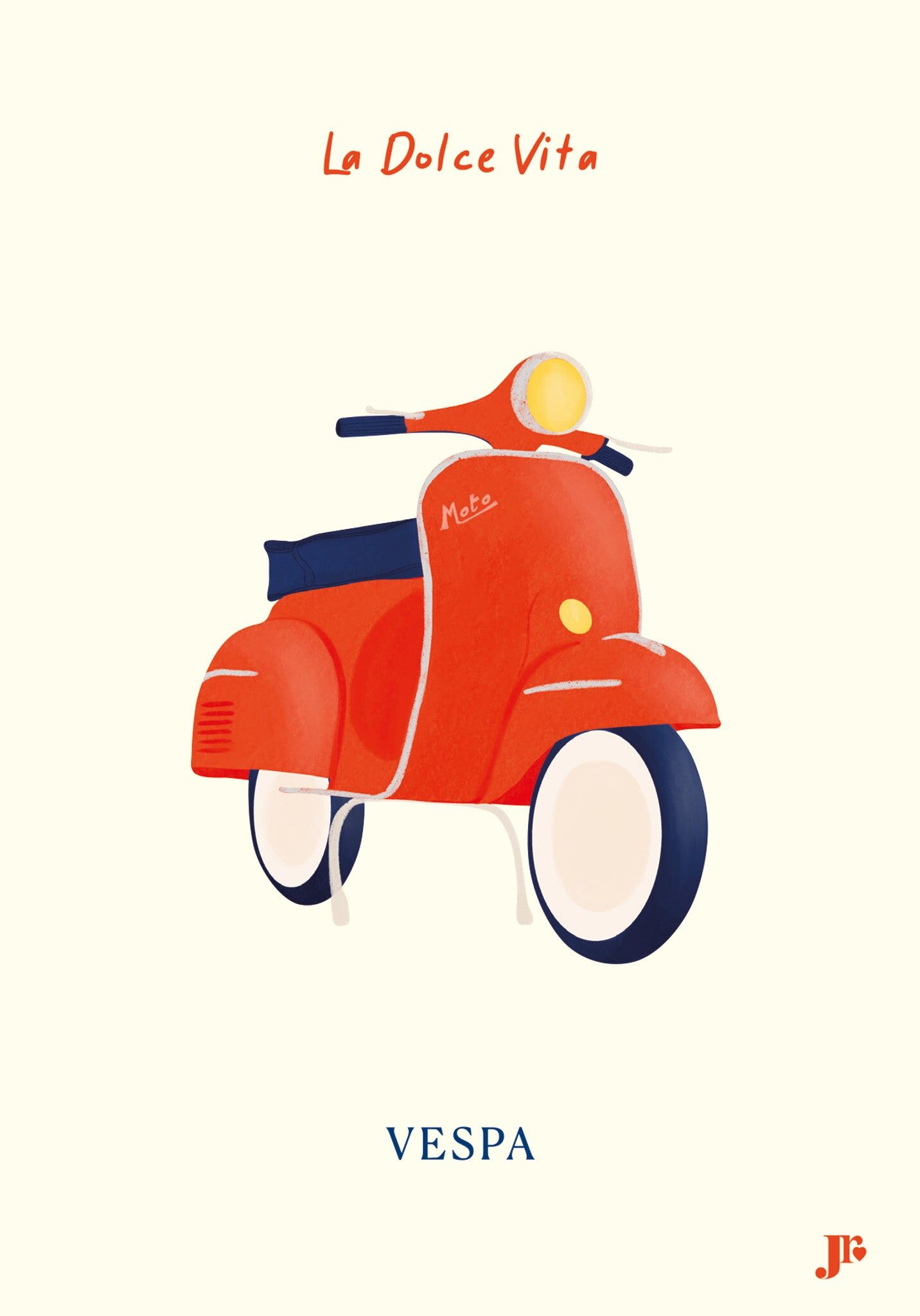 Postcard DOLCE VITA, Vespa