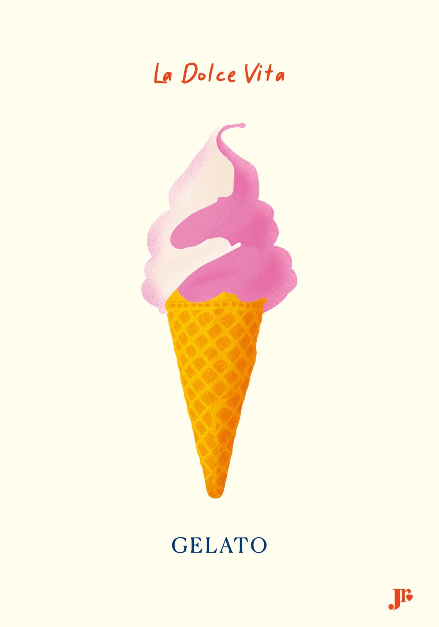 DOLCE VITA Postcard, Gelato