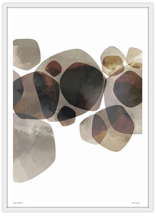 Poster Brown Pebbles 1 - 50x70cm