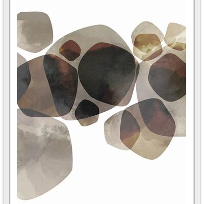 Affiche Cailloux Marrons 1 - 50x70cm