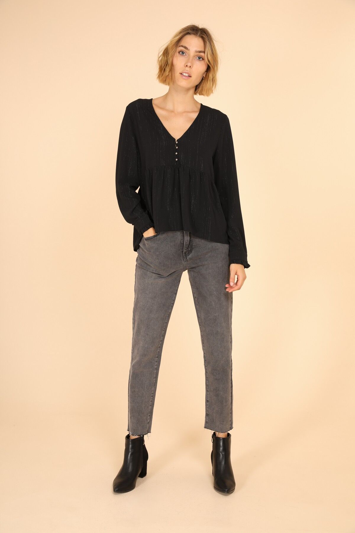 Blusa CARENE nera S/M/L