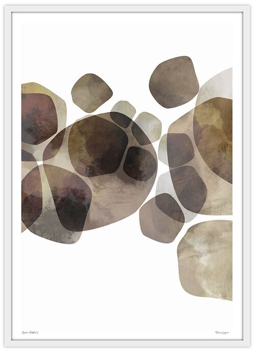 Poster Brown Pebbles 2 - 50x70cm