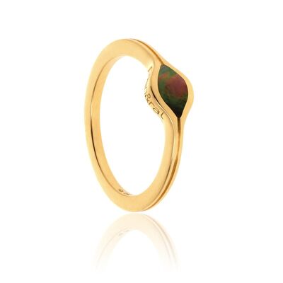 BAGUE FUSION nacre grise