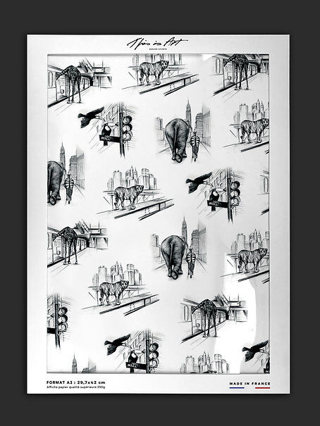 TOILE DE JOUY POSTER NEW YORK CITY
