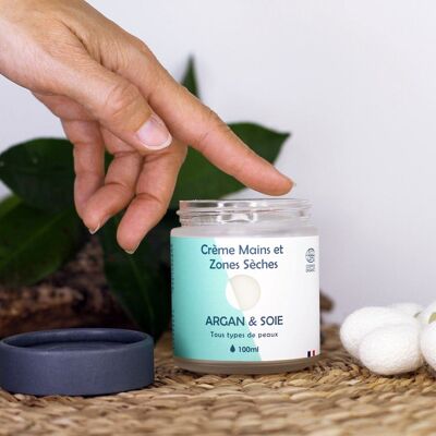 Argan & Silk Hands and Dry Areas Cream - aus kontrolliert biologischem Anbau - Hände und Körper - 100 ml