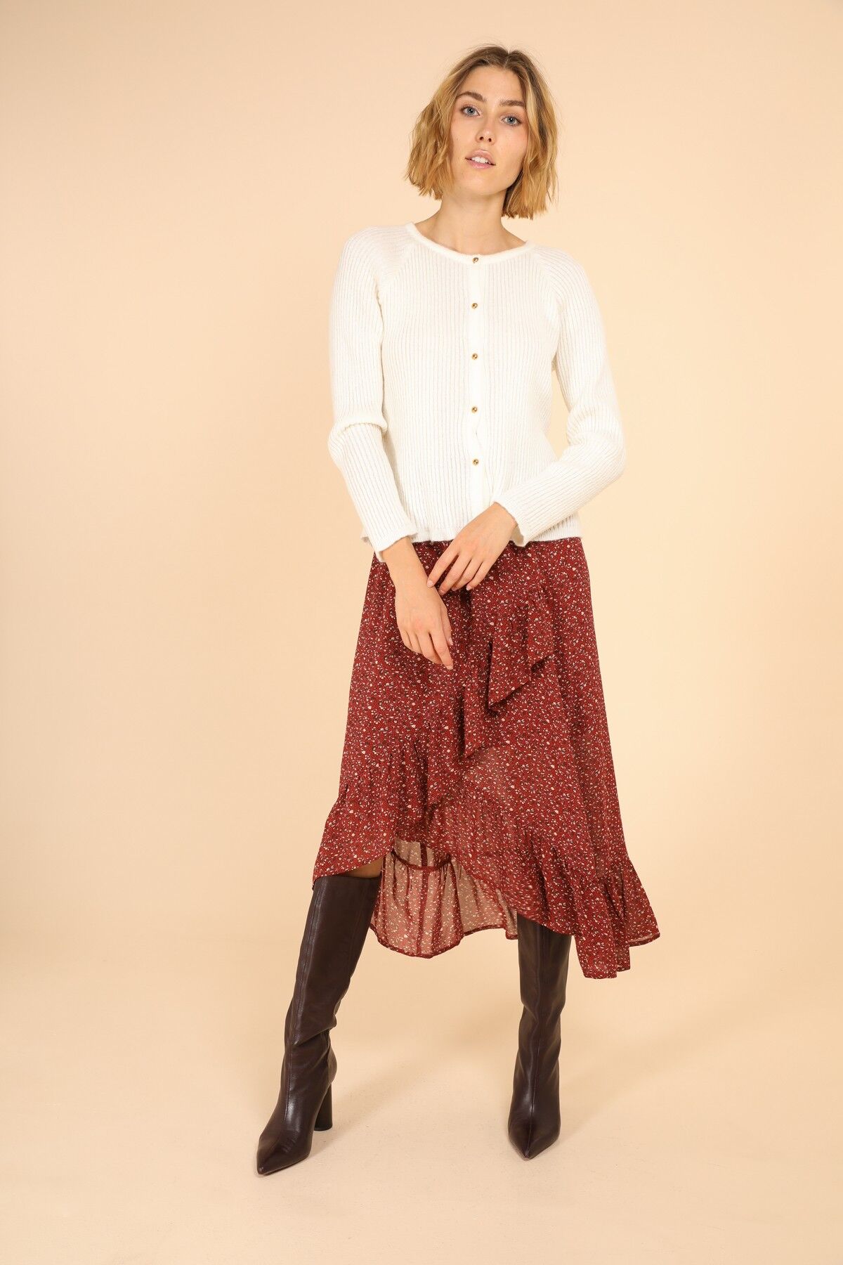 Cardigan PERLE bianco S/M/L