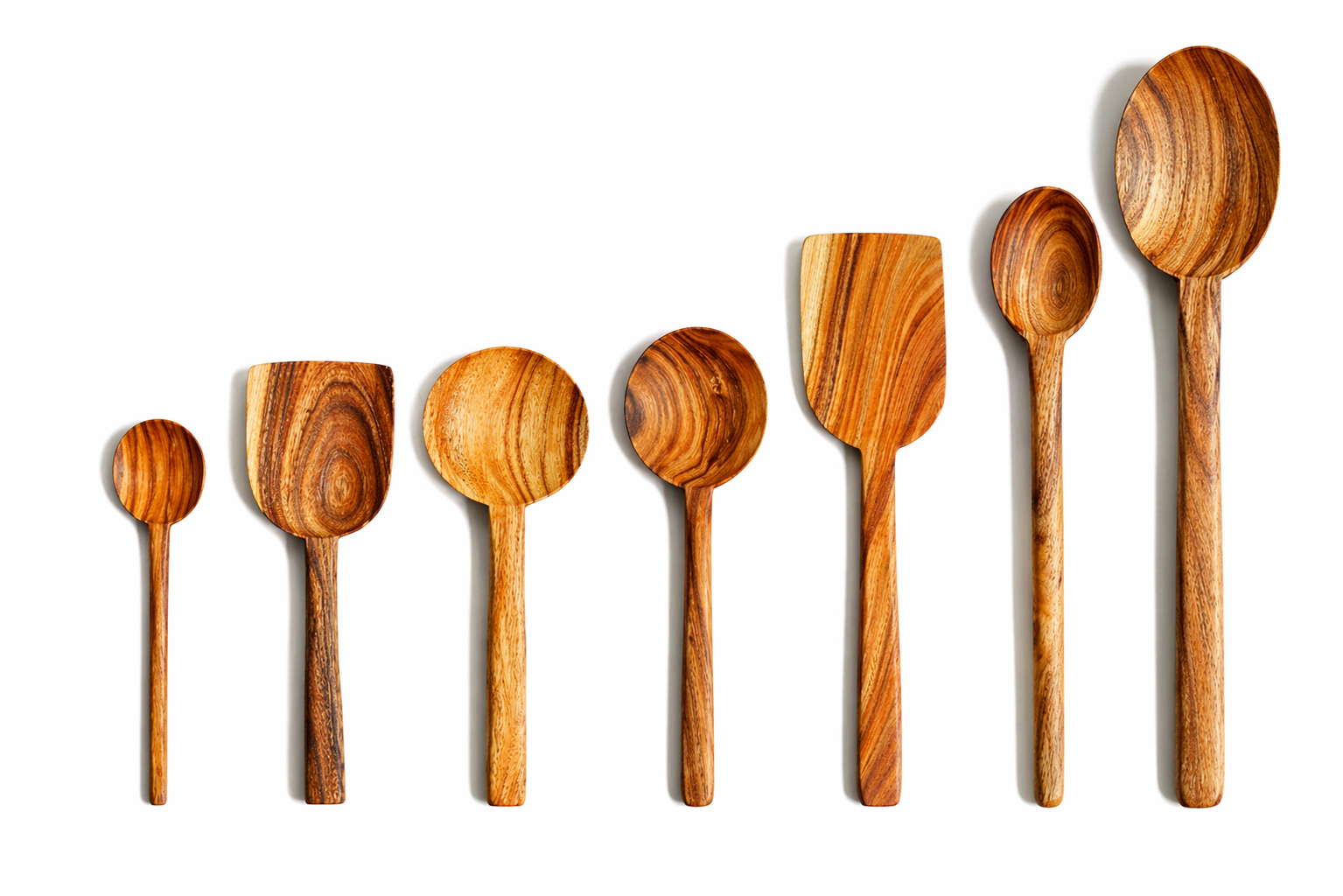 7 Pcs Natural Teak Wooden Cooking Utensil Set