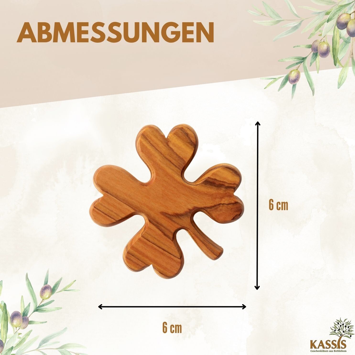 Buy wholesale Personalized olive wood clover with engraving