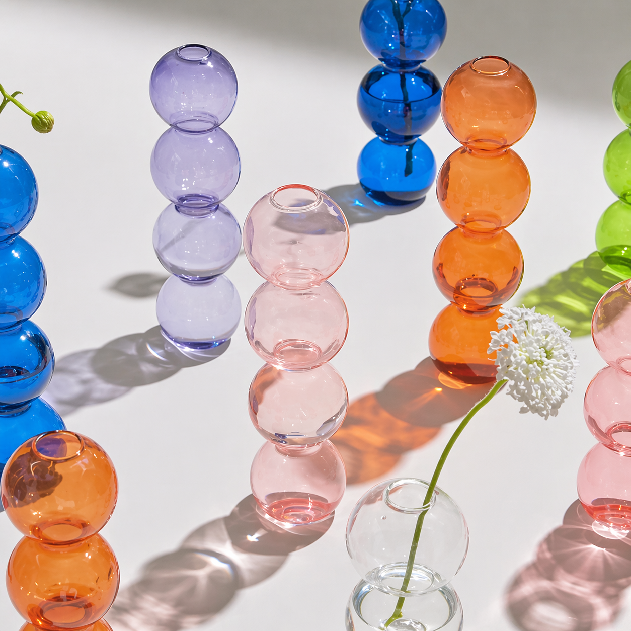 Bubble Shape Glass Vase
