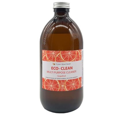 Sapone Liquido Eco-Clean al Pompelmo, 1 Flacone di Vetro da 500ml