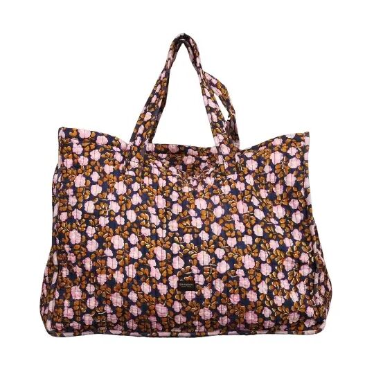 Weekend travel bag - floral seventies navy