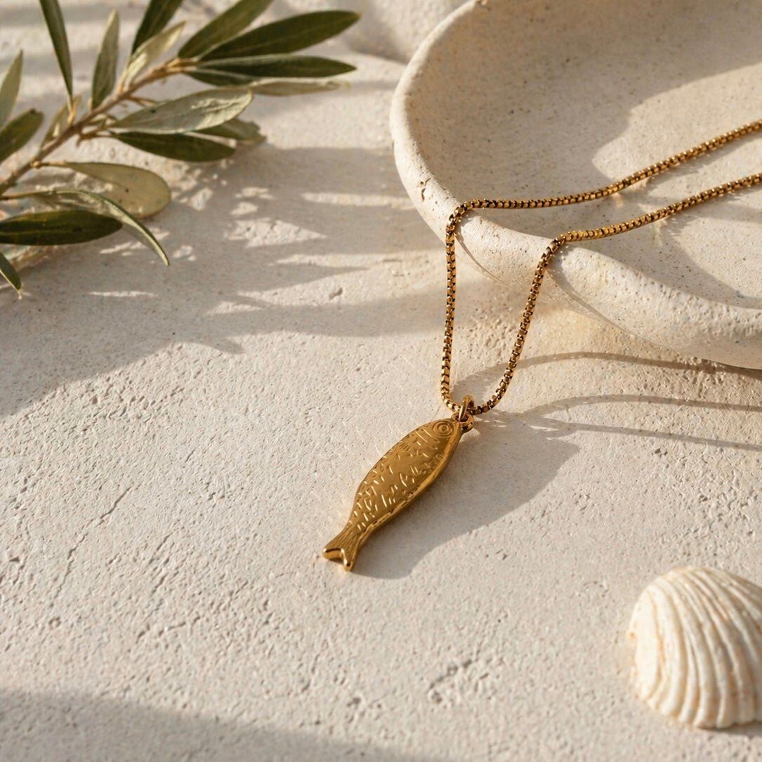 LA PRESA D'ORO - Collana pesce oro