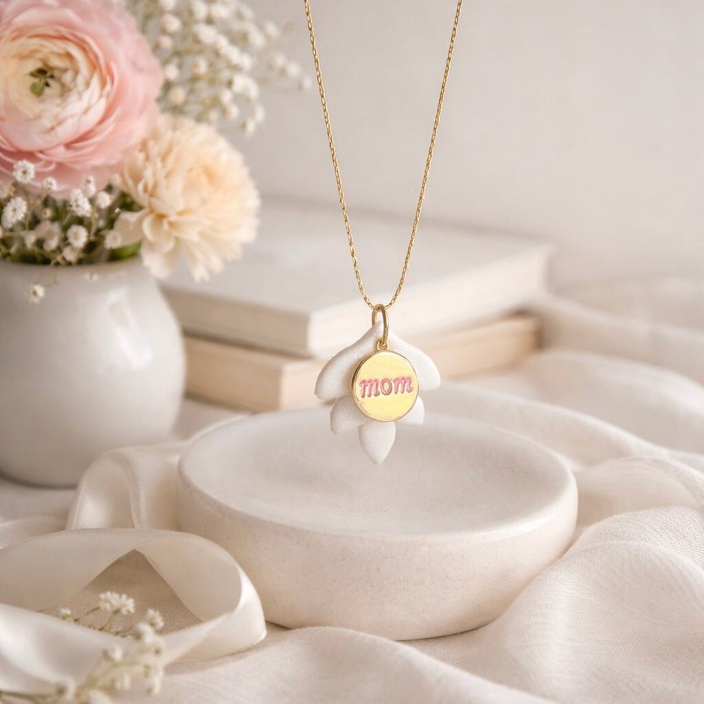 Mamma - Perla - Collana artigianale regalo Festa della mamma