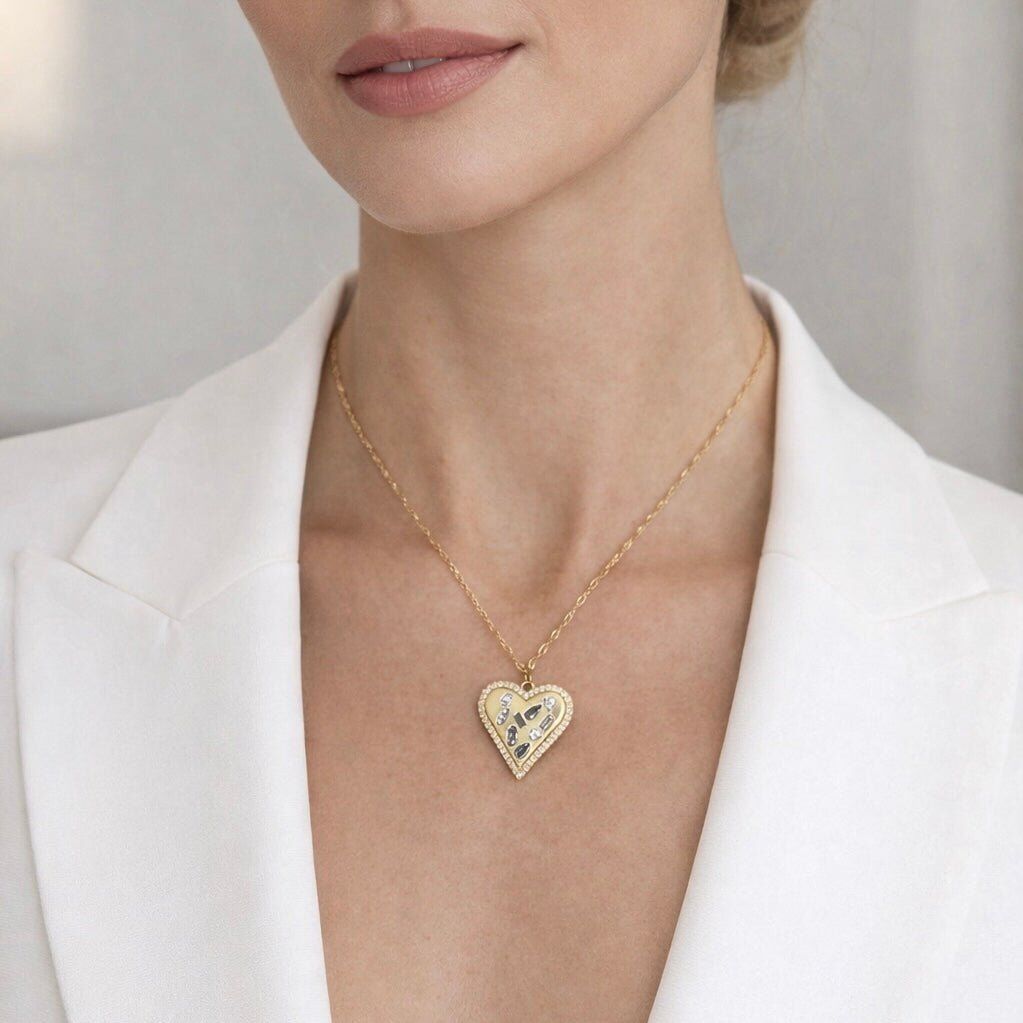 Amorya - Collana cuore con zirconi