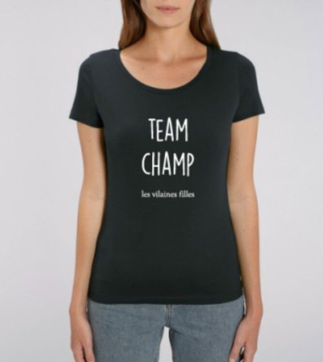 Team Champ Bio-T-Shirt mit Rundhalsausschnitt-Schwarz