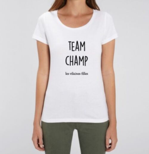 Tee-shirt col rond Team Champ bio-Blanc