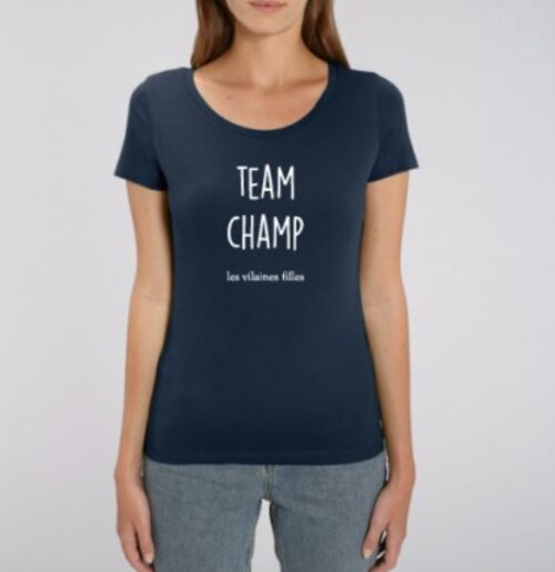 Tee-shirt col rond Team Champ bio-Bleu marine