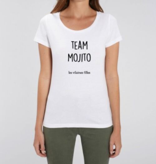 Tee-shirt col rond Team Mojito bio-Blanc