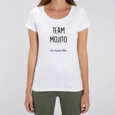 T-shirt girocollo organica Team Mojito-Bianco