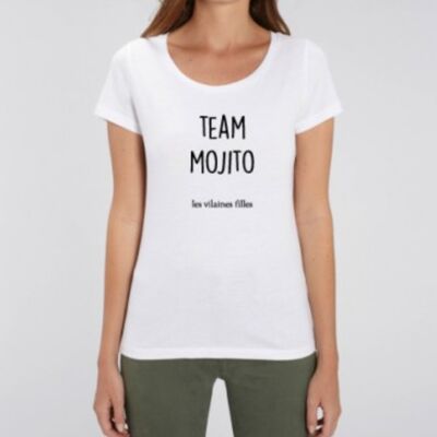 Tee-shirt col rond Team Mojito bio-Blanc