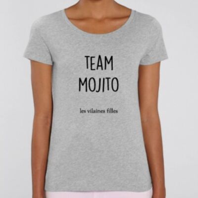 T-Shirt mit Rundhalsausschnitt Team Mojito bio-Heather grey