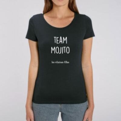 Crew neck tee-shirt Team Mojito organic-Black