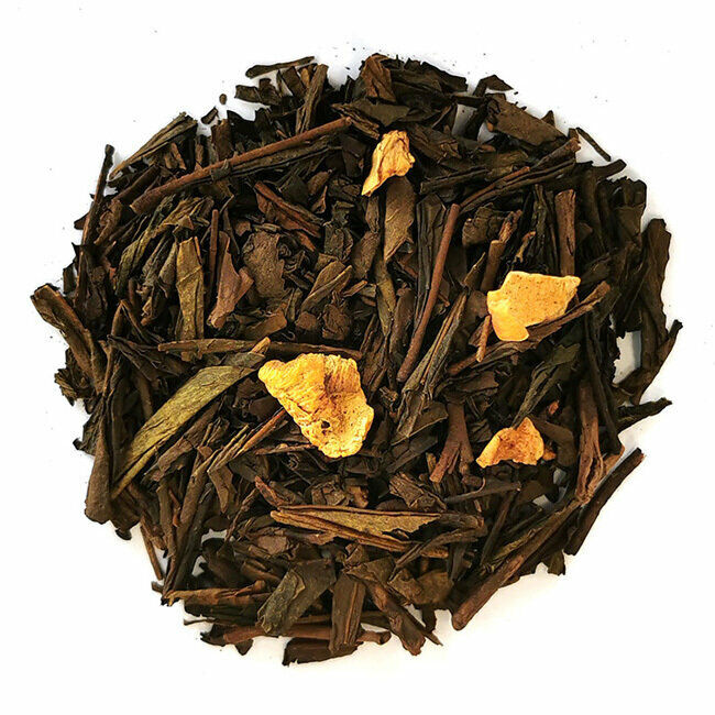 HÔJICHA POMME - Boite 40g - Thé vert fruité