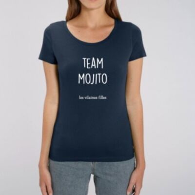 T-shirt girocollo Team Mojito organico-Blu navy