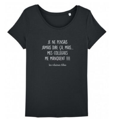Round neck t-shirt I never thought about - Black