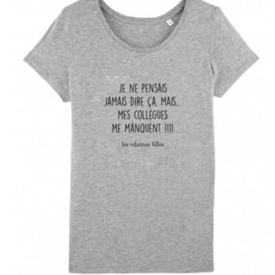 Round neck t-shirt I never thought about-Heather gray