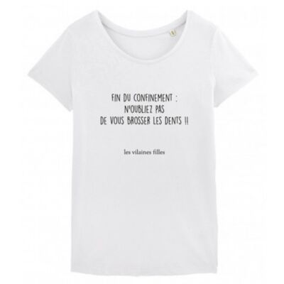 T-Shirt mit Rundhalsausschnitt zum Zähneputzen-Weiß