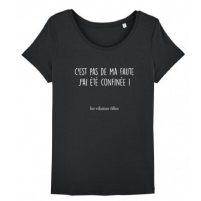 Round neck t-shirt It's not my fault-Black