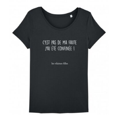 Round neck t-shirt It's not my fault-Black