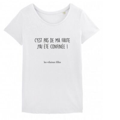 Round neck t-shirt It's not my fault-White