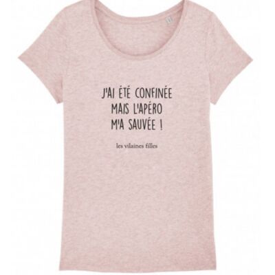 Round neck t-shirt I was confined but ... - Heather pink